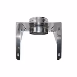 Support mural conduit de cheminee Dn 250. Tube en acier inoxydable 316 a paroi simple. Le support mural est l’element qui sup ...