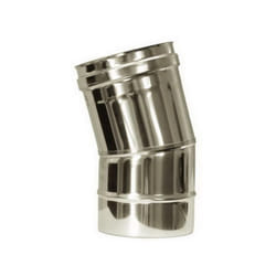 MBM - Cheminee double paroi isole courbe 15 inox dn 300/350