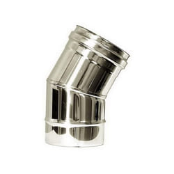 MBM - Cheminee double paroi isole courbe 30 inox dn 350/400