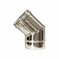 courbe 45 conduit de cheminee a paroi double inox DN 100/150. Les coudes a 45 sont utilises pour effectuer des deviations ou  ...