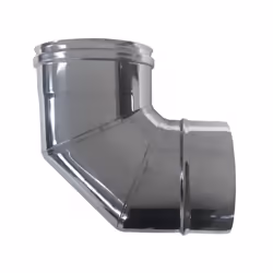 courbe 90 conduit de cheminee a paroi double inox DN 80/130. Les coudes a 90 sont utilises pour effectuer des deviations ou d ...