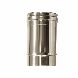 Conduit de cheminee a paroi double inox DN 130/180 L 0,25 mt. Element conduit de cheminee realise en acierINOX 316 epaisseur  ...