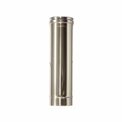 Conduit de cheminee a paroi double inox DN 80/130 L 0,5 mt. Element conduit de cheminee realise en acierINOX 316 epaisseur 0, ...