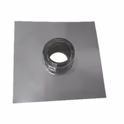 Plaque de buche traversante epaisseur 0,5 mm conduit de cheminee a paroi double inox DN 80/130. La plaque avec une buche est  ...