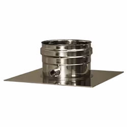 Plaque de drainage fermee conduit de cheminee a paroi double inox DN 250/300. La plaque fermee est utilisee a la base du cond ...