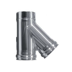 Cheminee double paroi isole raccord t 135 inox dn 80/130