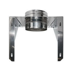 MBM - Cheminee double paroi isole support mural ouvert inox dn 80/130