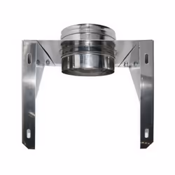Support mural ouvert conduit de cheminee a paroi double inox DN 130/180. Le support mural supporte le poids de la cheminee. I ...
