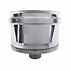 Bouchon collecteur de condensat conduit de cheminee a paroi double inox DN 100/150. Le bouchon de condensation est utilise po ...