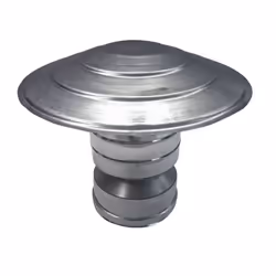 Terminal chapeau chinois conduit de cheminee a paroi double inox DN 150/200. Ce chapeau coupe-vent est une extremite de la ch ...