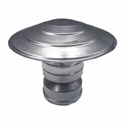 Terminal chapeau chinois conduit de cheminee a paroi double inox DN 180/230. Ce chapeau coupe-vent est une extremite de la ch ...
