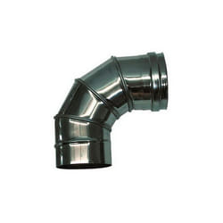 Cheminee Coude reglable 0-90 conduit de fumee dn 100 tuyau en acier inoxydable 316