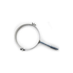 Cheminee Collier mural avec col et cheville en acier inoxydable poli dn 180 conduit de cheminee, tuyau en acier inoxydable 316
