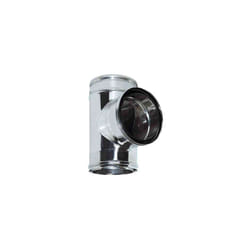 Cheminée double paroi isolé air dn 080/100 raccord t 90 tuyau en acier inoxydable 316 à