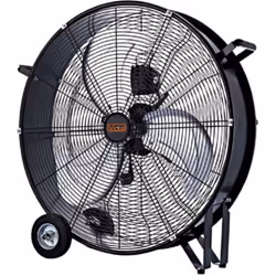 Vinco 70625, Ventilateur de tambour industriel, Noir, Métal, 60 cm, Secteur, 120 W
