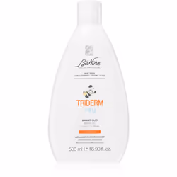 Le produit BioNike Triderm prend soin de la peau de l’enfant en douceur pendant son bain.
