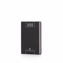 Intempo Alfa, Journal intime, Noir, Monochromatique, Couverture rigide, 150 mm, 210 mm