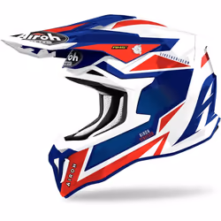 Airoh Strycker Axe Carbon Casque Motocross, rouge-bleu, taille XS pour Hommes