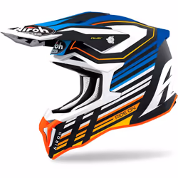 Airoh Strycker Shaded Carbon Casque Motocross, bleu, taille XS pour Hommes