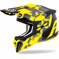 Airoh Strycker XXX Carbon Casque de motocross, jaune, taille S pour Hommes