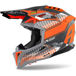 Airoh Aviator 3 Wave Carbon Casque Motocross, orange, taille S pour Hommes
