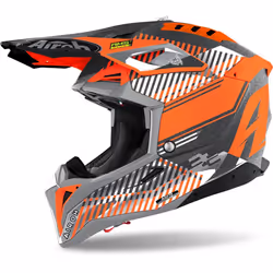 Airoh Aviator 3 Wave Carbon Casque Motocross, orange, taille S pour Hommes