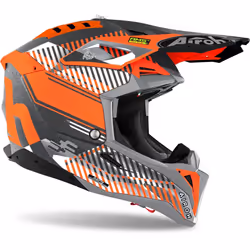 Airoh Aviator 3 Wave Carbon Casque Motocross, orange, taille S pour Hommes