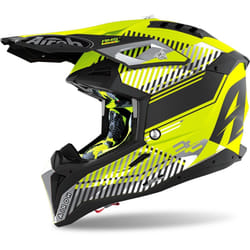 Airoh Aviator 3 Wave Carbon Casque Motocross, jaune, taille S pour Hommes
