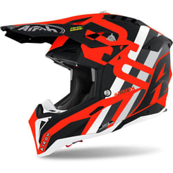 Airoh Aviator 3 Rainbow Carbon Casque de motocross, rouge, taille S pour Hommes