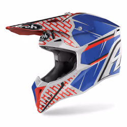 Airoh Wraap Idol Casque de motocross, rouge-bleu, taille M pour Hommes