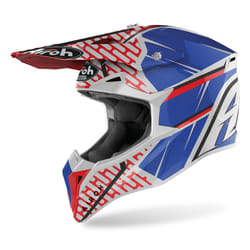Airoh Wraap Idol Casque de motocross, rouge-bleu, taille M pour Hommes