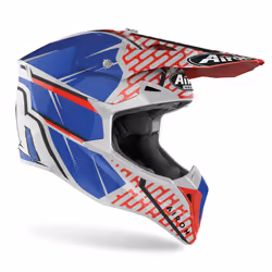 Airoh Wraap Idol Casque de motocross, rouge-bleu, taille M pour Hommes