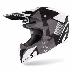Airoh Wraap Raze Casque de motocross, noir-blanc, taille XS pour Hommes