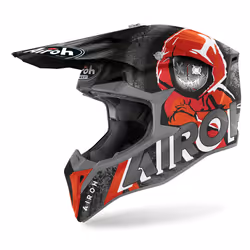 Airoh Wraap Alien Casque de motocross, noir-rouge, taille XL pour Hommes