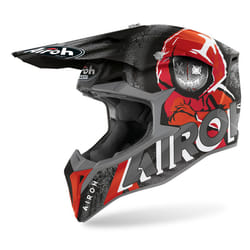 Airoh Wraap Alien Casque de motocross, noir-rouge, taille XL pour Hommes