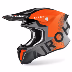 Airoh Twist 2.0 Bit Casque de motocross, gris-orange, taille S pour Hommes