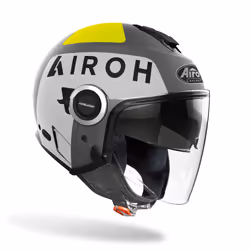 Airoh Helios Up Casque Jet, gris, taille S pour Hommes