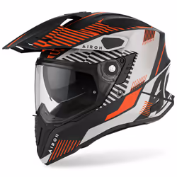 Airoh Commander Boost Casque de motocross, noir-orange, taille 2XL pour Hommes