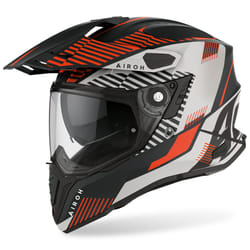 Airoh Commander Boost Casque de motocross, noir-orange, taille 2XL pour Hommes