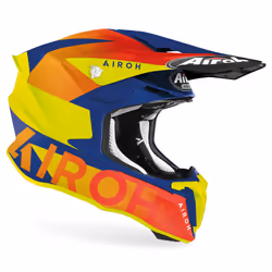 Airoh Twist 2.0 Lift Casque de motocross, rouge-bleu-jaune, taille S pour Hommes