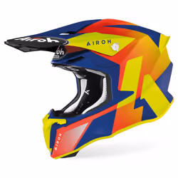 Airoh Twist 2.0 Lift Casque de motocross, rouge-bleu-jaune, taille M pour Hommes