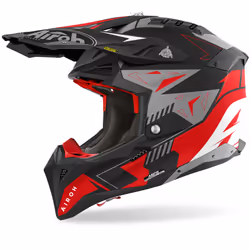 Airoh Aviator 3 Spin Casque de motocross, rouge, taille L pour Hommes