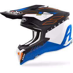 Airoh Strycker Skin Casque de motocross, bleu, taille L pour Hommes