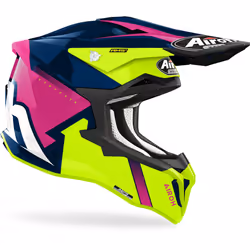 Airoh Strycker Blazer Casque de motocross, rose-bleu, taille L pour Hommes