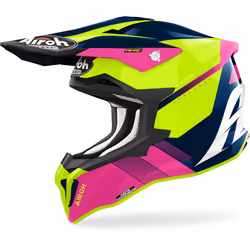 Airoh Strycker Blazer Casque de motocross, rose-bleu, taille XL pour Hommes