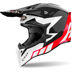 Airoh Wraaap Reloaded Casque de motocross, noir-blanc-rouge, taille 2XL pour Hommes