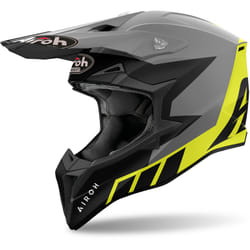 Airoh Wraaap Reloaded Casque de motocross, noir-gris-jaune, taille M pour Hommes