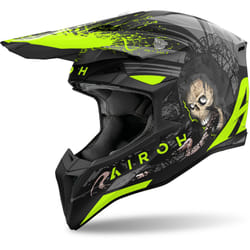 Airoh Wraaap Darkness Casque de motocross, noir-jaune, taille L pour Hommes