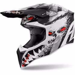 Airoh Wraaap Demon Casque de motocross, noir-blanc-rouge, taille L pour Hommes