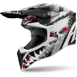Airoh Wraaap Demon Casque de motocross, noir-blanc-rouge, taille L pour Hommes